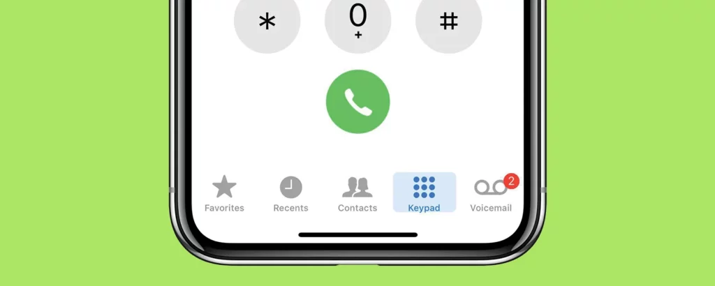 picture of cell phone with voicemail icon